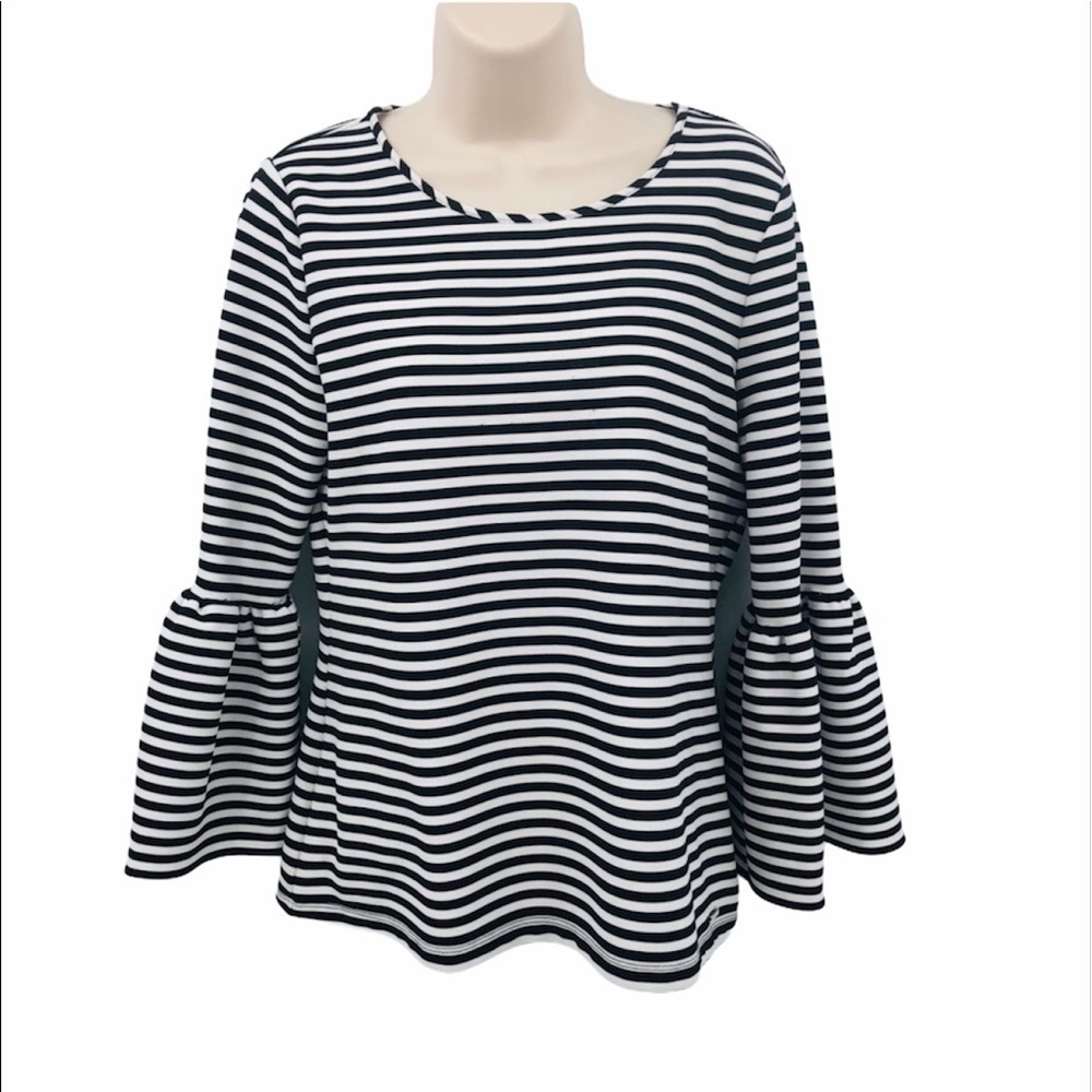 Calvin Klein women’s striped top‎ Bell sleeves M
